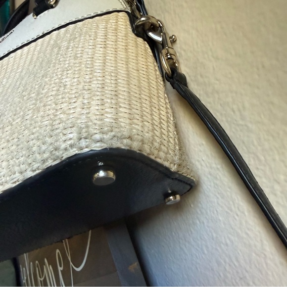 Kate Spade Grove Street Carli Rafia Straw Dome Crossbody Bag Handbag - Picture 3 of 16